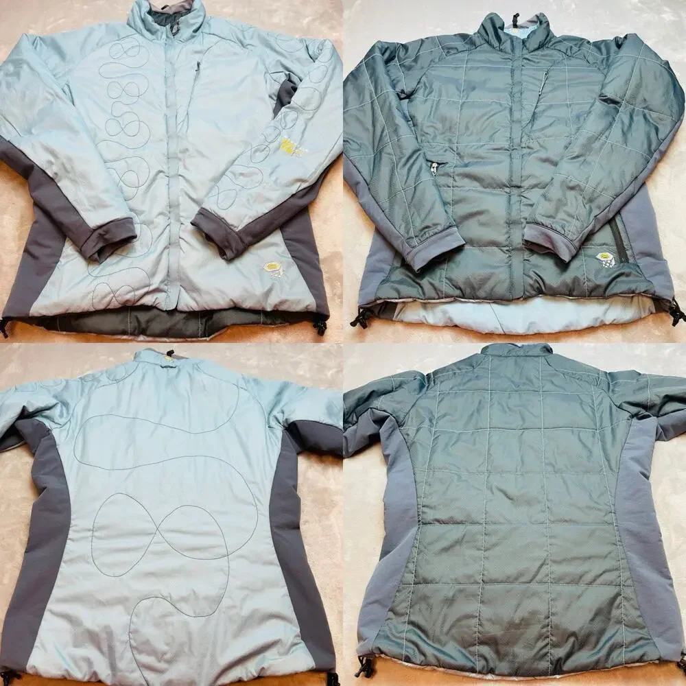 Mountain Hardware Womens‎ Primaloft Jacket Sz 10 Blue Reversible Quilted Outdoor